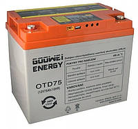 Гибридный гелевый аккумулятор GOOWEI ENERGY OTD75-12 VRLA GEL 75Ah 12V cо встроенным дисплеем необслуживаемый