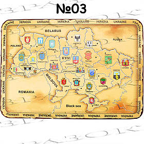 Пазли МДФ "Мапа України" №3