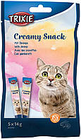 Trixie Лакомство для кошек Creamy Snacks с креветками 5х14 г