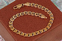 Браслет Xuping Jewelry лав 20 см 6 мм золотистый