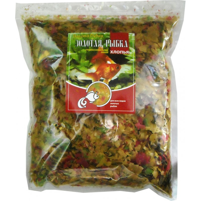 Корм Золота рибка в пластівцях для всіх видів золотих рибок пакет 2000 мл/500 гр