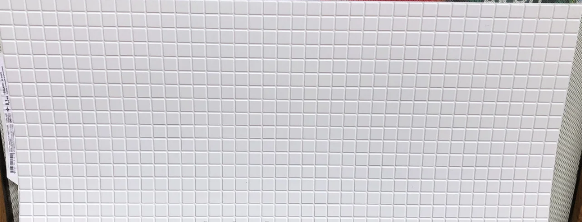 Листовая панель ПВХ на стену Регул, Мозаика (Белый Микс) - фото 4 - id-p1739626204