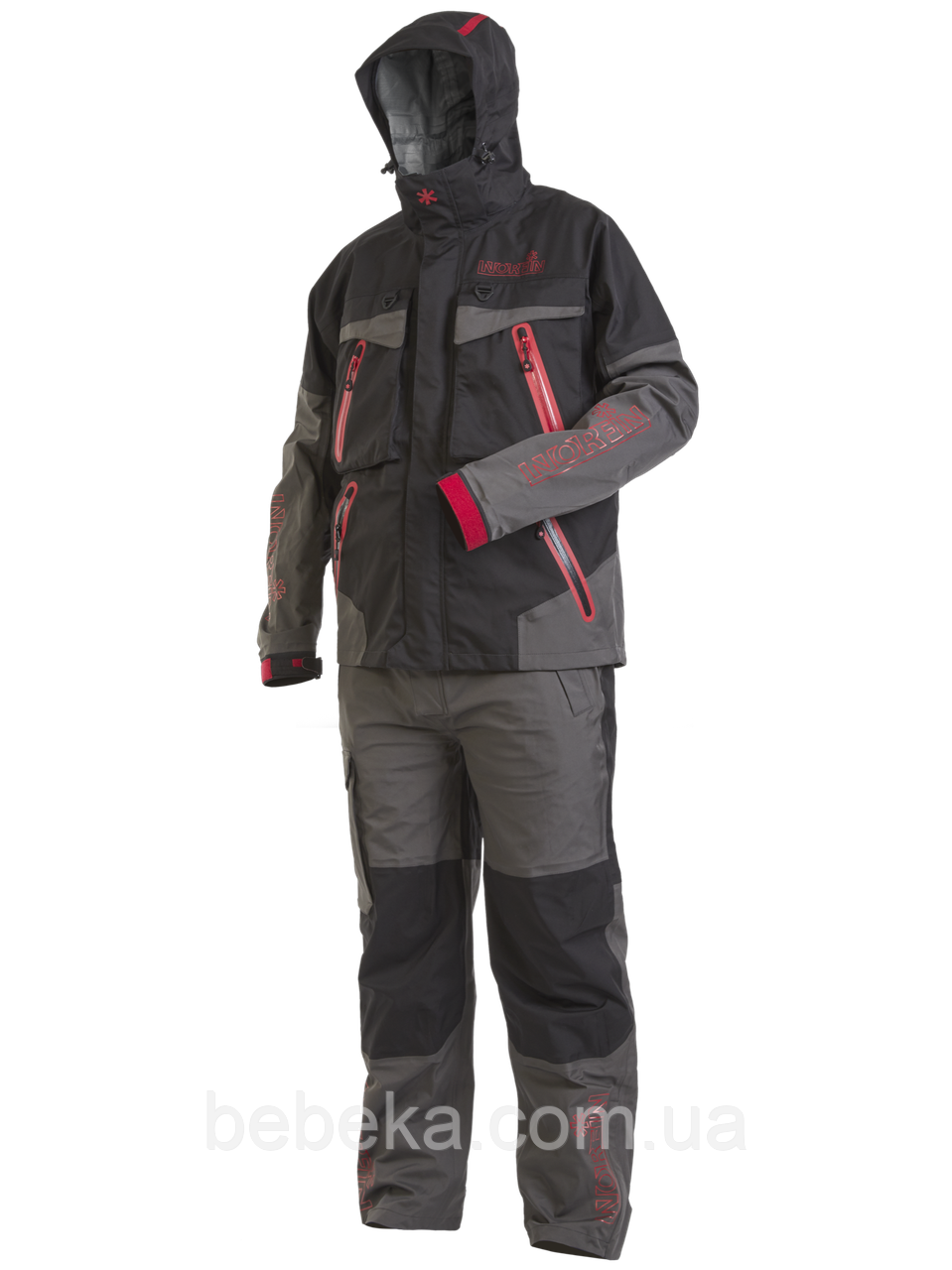 Костюм демісезон. мембран. Norfin PRO DRY GRAY 2 "Norfin" 12000мм / L (514203-L)