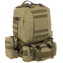 Рюкзак тактичний з трьома поясними сумками SP-Sport ZK-5504 44 л олива / рюкзак військовий