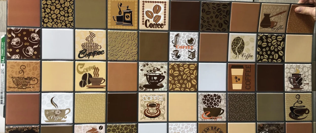 Листовая панель ПВХ на стену Регул, Мозаика (Кофе с молоком коричневый) - фото 6 - id-p1739626224