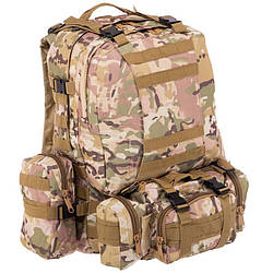 Рюкзак тактичний з трьома поясними сумками SP-Sport ZK-5504 44 л мультикам / рюкзак військовий