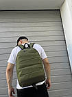 Рюкзак Nike Air Найк спортивний міський хакі чоловічий жіночий портфель зі шкіряним дном, фото 2
