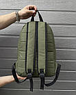 Рюкзак Nike Air Найк спортивний міський хакі чоловічий жіночий портфель зі шкіряним дном, фото 5