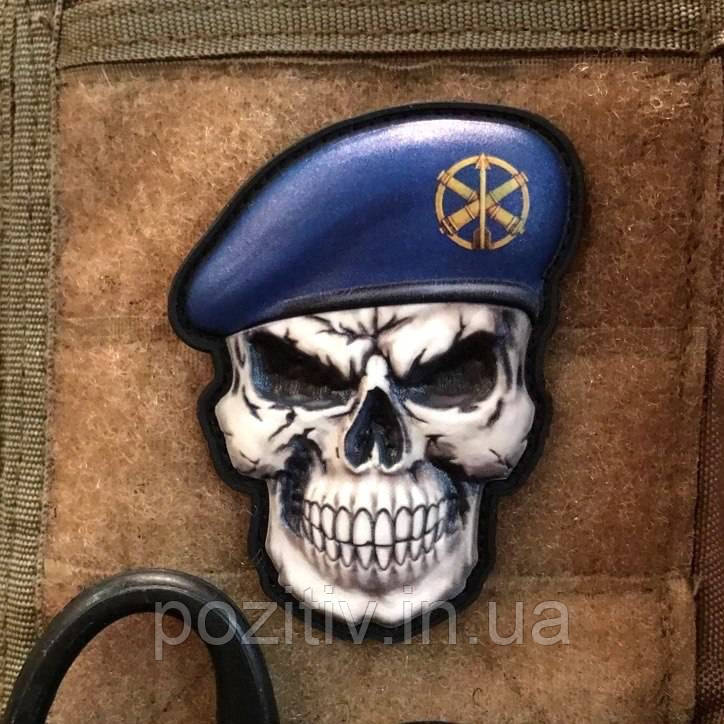 Шеврон ПВХ череп 3D Зенітні ракетні війська ВСУ, фото 1