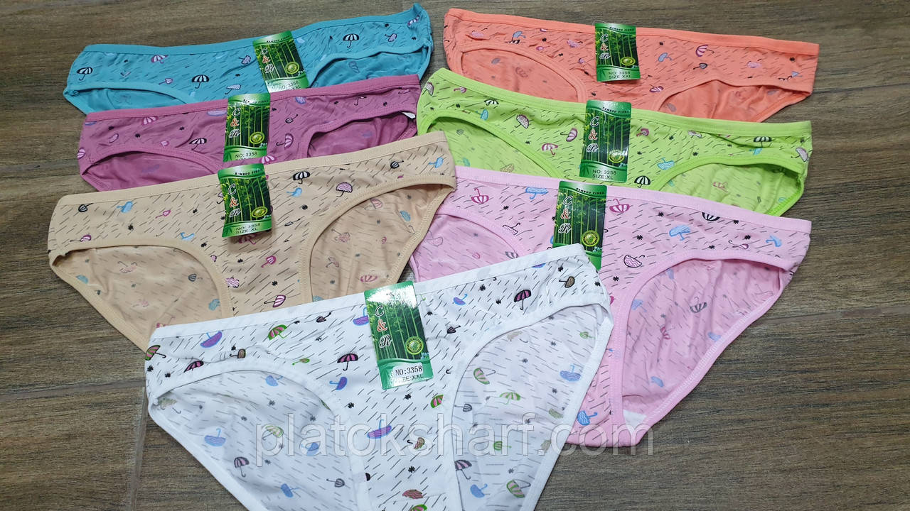Купить Трусики женские Слип Бамбук «Поцелуйчик» 46-52, цена 19.50 грн ...