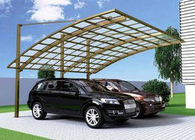 Готові автомобільні навіси Oscar CarPort з монолітним полікарбонатом