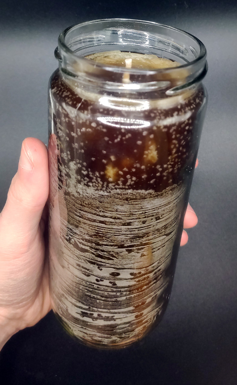 Свічка в банці, до 90 годин горіння! Темна олива, фото 1