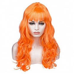 Карнавальний парик помаранчевий хвилястий