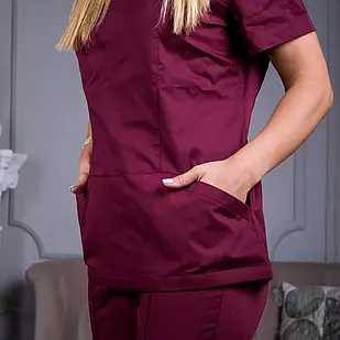 Блуза медична Avicenna кольору в асортименті, 44, 46, 48, 50, 52, 54, 56, 58 розмір Бордо, 46