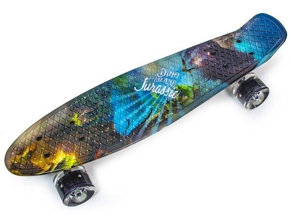 Пені Борд Penny Board 22,5" Динозавр (Світяться колеса), фото 1
