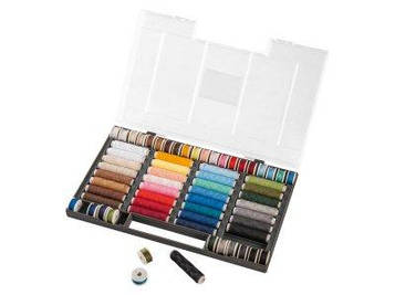 Швейний набір ниток 64 шт. Crelando різнокольрові