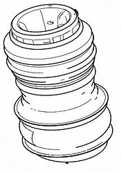 Пневмоподушка пневмобалон задній лівий / правий Jaguar I-Pace (відновлений)