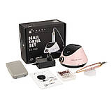 Фрезер для манікюру на 65 Вт, 35000 об/хв, та 6 фрез, Bucos Nail Drill X2 PRO BLUSH PINK, Машинка для манікюру, фото 4