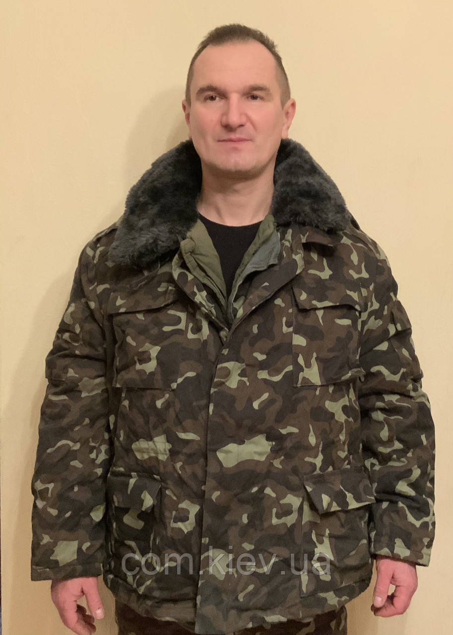 Бушлат зимовий військовий камуфльований (утеплювач відстібається)