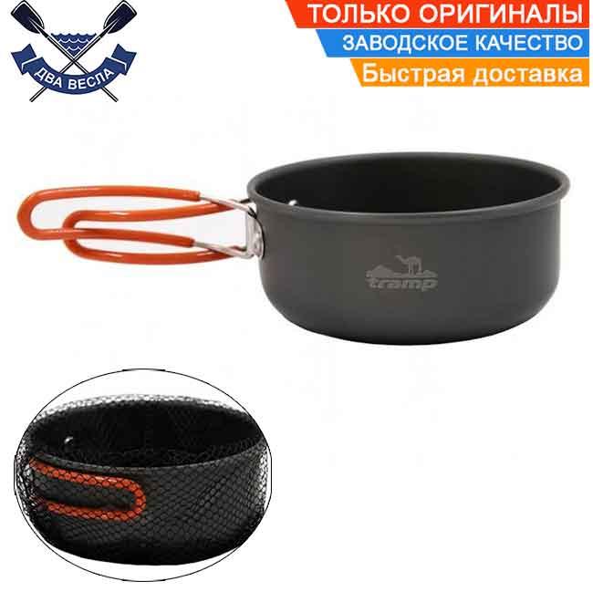 Тарілка туристична складана Tramp 400 мл миска зі складаними ручками 12х5 см анодована тарілка складані тарілки миска з ручкою