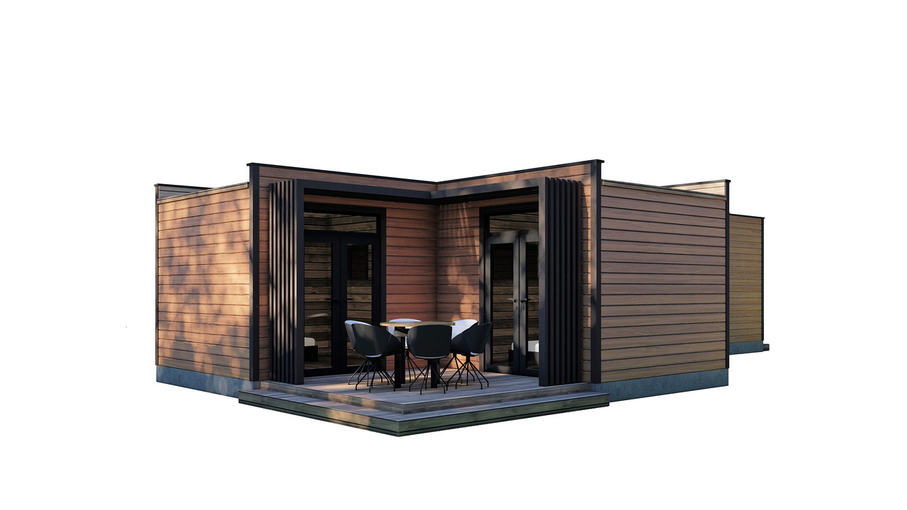 Модульний житловий будинок 80,0 м2 з лазнею Sauna House 2 від Thermowood Production