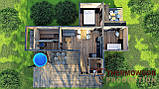 Модульний житловий будинок 80,0 м2 з лазнею Sauna House 2 від Thermowood Production, фото 7