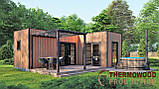 Модульний гостьовий будинок 7,0х5,0 м із лазнею Sauna House 1 від Thermowood Production, фото 3