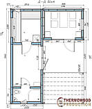 Модульний гостьовий будинок 7,0х5,0 м із лазнею Sauna House 1 від Thermowood Production, фото 8