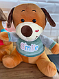 М'яка дитяча іграшка плед подушка собака в кофті з написом Smile 120х150 см Коричневий.Топ!, фото 6