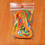 Мотузочки кольорові 40 см кручені на закрутках, 10 шт., фото 2