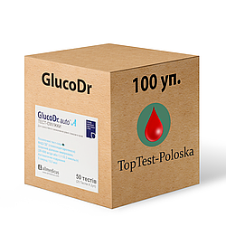 Тест смужки ГлюкоДоктор (GlucoDr) 100 паковань