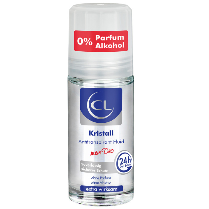 Кульковий-дезодорант екстра чутливий CL Kristall Antitranspirant Fluid Roll-On 50мл, фото 1