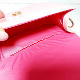 Дитяча сумочка лакова рожева кошеня з веселкою, фото 5