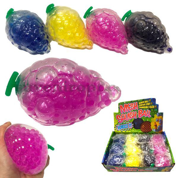 Антистрес-м'ялка для рук Виноград з арбізом набір 12 шт., фото 1