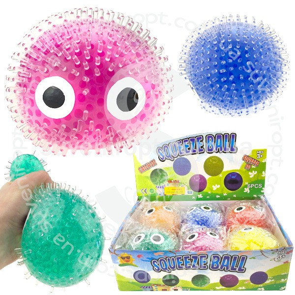 Іграшка для рук антистрес Пушистик із пінопластом світиться всередині набір 6 шт., фото 1