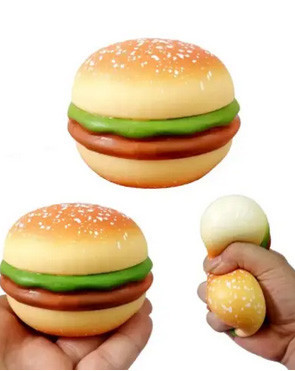 Іграшка-антистрес Бургер м'ялка для рук набір 12 шт., фото 1