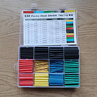 Термоусадкова трубка, термоусадка, комплект із 530 штук у контейнері