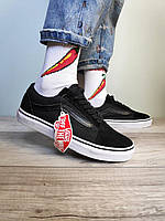 Кеды женские и мужские Vans Old Skool Black White 2 ванс