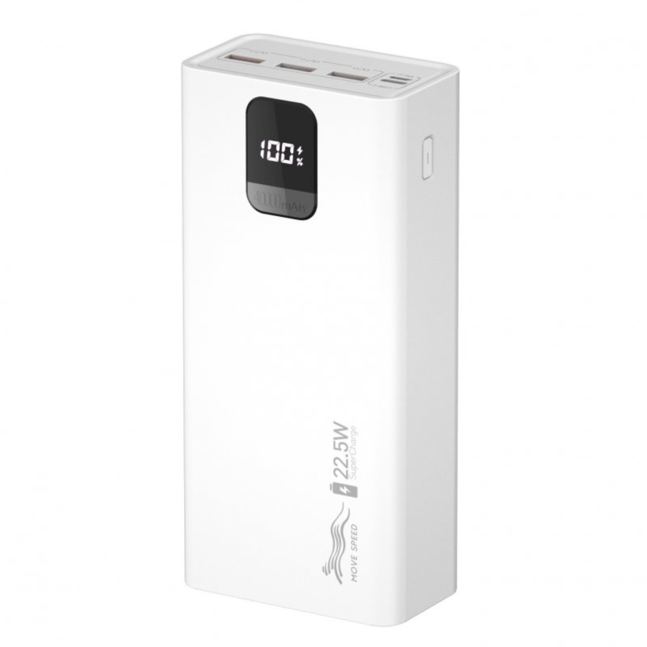 Зовнішній акумулятор MoveSpeed PowerBank H40 40000mAh 22.5W (H40-22W) White