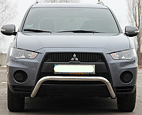 Кенгурятник WT007 (нерж) Mitsubishi Outlander 2001-2006