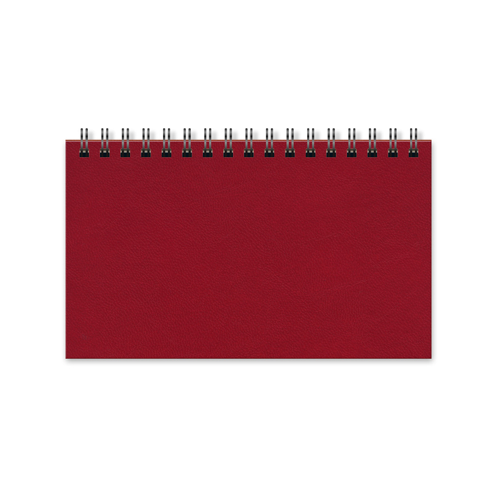 Щотижневик недатований червоний формат 150 х 90 мм, 63 аркуши, лінія, баладек Marano