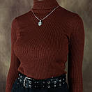 Жіночий срібний ланцюжок і ладанка божа мати. Цепочка на шию жіноча "Колосок" 925 проби та іконка 55 см, фото 3