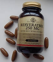 Ресвератрол з екстрактом Червоного Вина Солгар Solgar Resveratrol 250 mg with red wine extract 30 капс Vitaminka Vitaminka