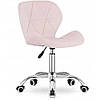 Крісло стілець на колесах велюровий Bonro B-531. Колір рожевий., фото 3