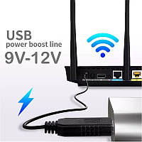 Кабель 5V/9V/12V (Вольт )для WiFi роутера USB-DS,для підключення до Power Bank,кабель живлення роутера