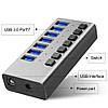 USB hub Acasis H707 на 7 портів USB 3.0 (Сірий), фото 3