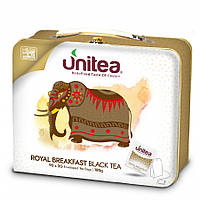 Сувенирный черный чай Unitea Royal Breakfast 90 пакетиков в жестяном боксе