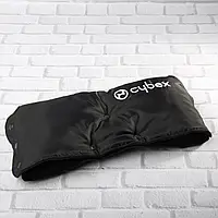 Муфта рукавички суцільна CYBEX, на коляску / санки, для рук, чорний фліс (колір - чорний)