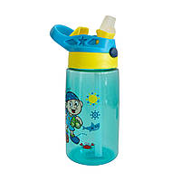 Детская бутылочка для воды с трубочкой Baby bottle LB400 500ml Синяя поилка для ребенка (TS)