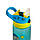 Дитяча пляшечка для води з трубочкою Baby bottle LB400 500ml Синя пляшка для води, фото 6